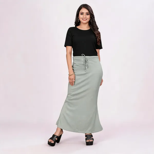 Light_Grey_Lycra_Cotton_Flared_Maxi_Skirt_For_Women