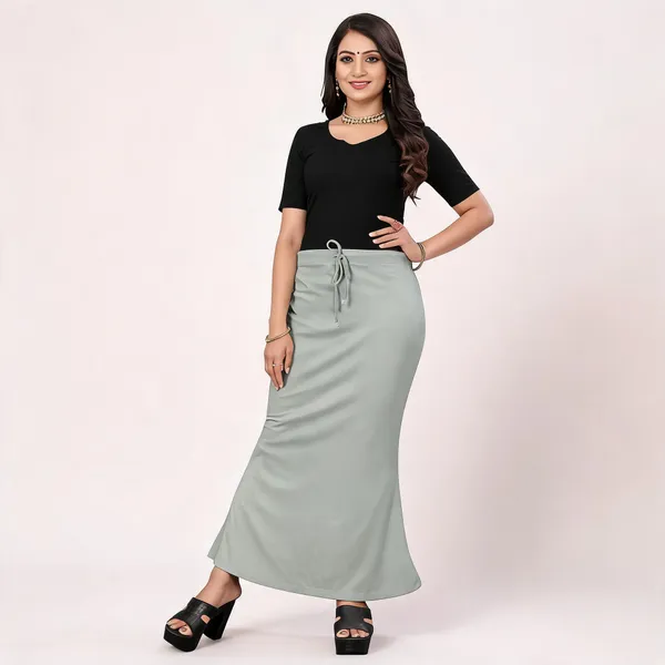 Light_Grey_Lycra_Cotton_Flared_Maxi_Skirt_For_Women