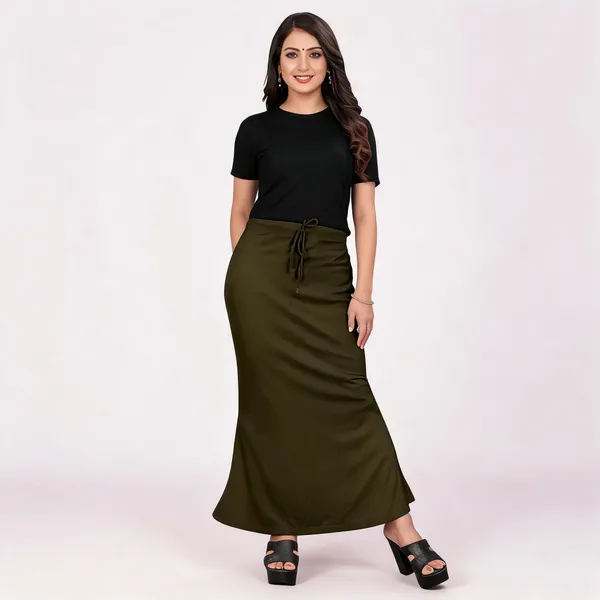 Olive_Green_Lycra_Cotton_Flared_Maxi_Skirt_For_Women