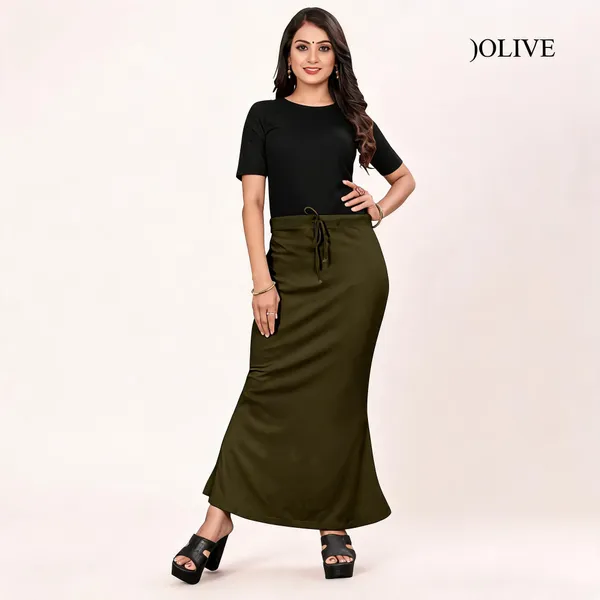 Olive_Green_Lycra_Cotton_Flared_Maxi_Skirt_For_Women