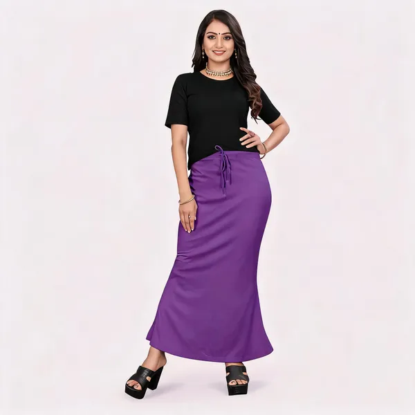 Purple_Lycra_Cotton_Drawstring_Maxi_Skirt_For_Women
