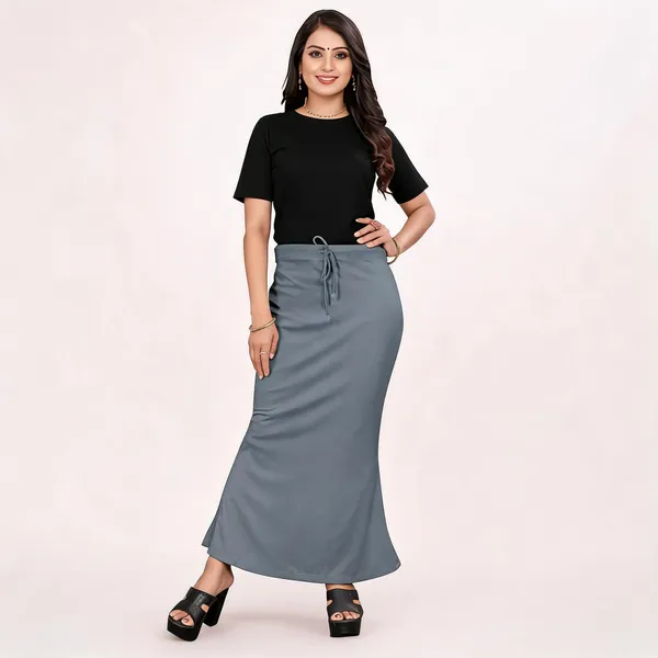 Grey_Lycra_Cotton_Flared_Maxi_Skirt_For_Women
