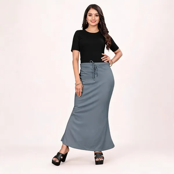 Grey_Lycra_Cotton_Flared_Maxi_Skirt_For_Women