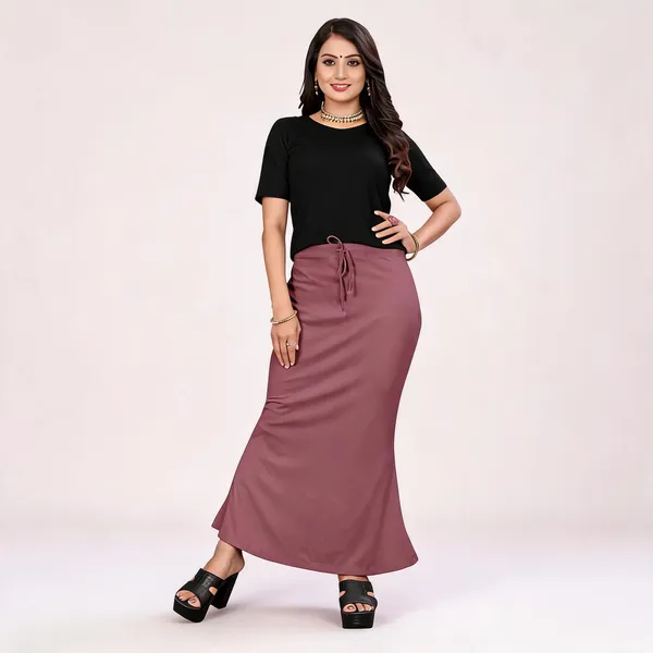 Mauve_Lycra_Cotton_High_Waist_Maxi_Skirt_For_Women