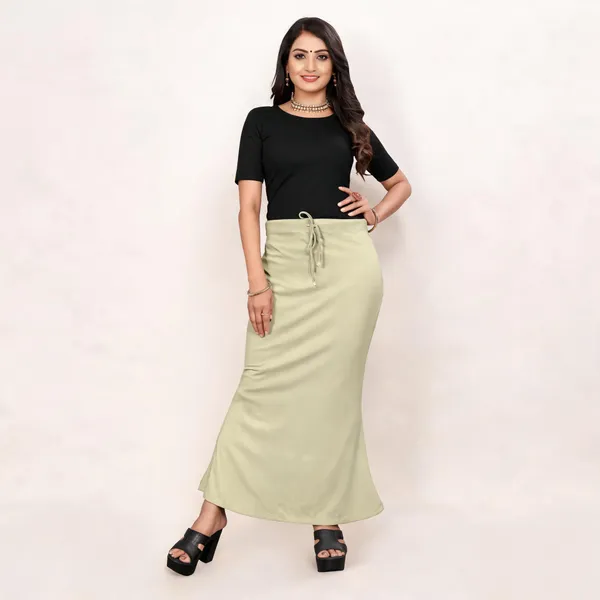 Cream_Lycra_Cotton_Flared_Maxi_Skirt_For_Women