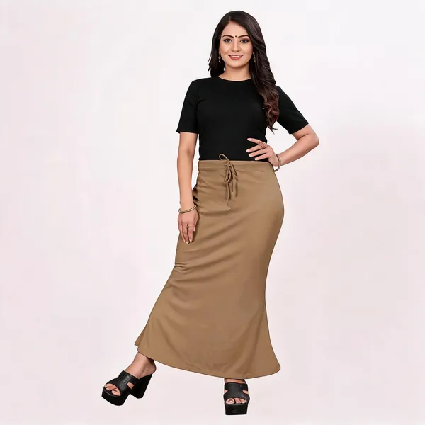 Cocoa_Brown_Lycra_Cotton_Flared_Maxi_Skirt_For_Women