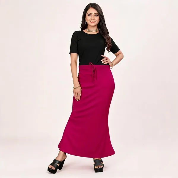Magenta_Lycra_Cotton_Flared_Maxi_Skirt_For_Women