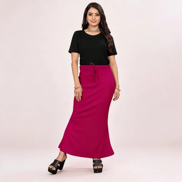 Magenta_Lycra_Cotton_Flared_Maxi_Skirt_For_Women