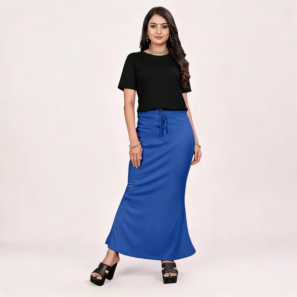 Royal_Blue_Lycra_Cotton_Drawstring_Maxi_Skirt_For_Women