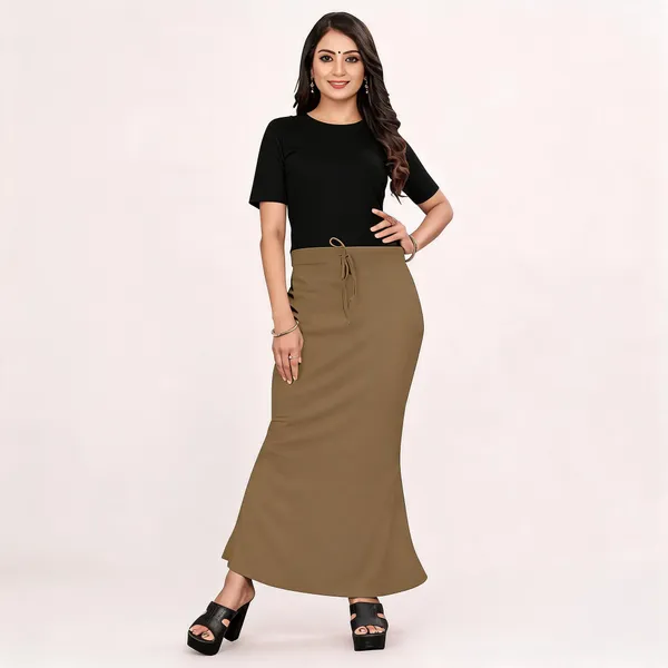 Olive_Lycra_Cotton_Drawstring_Flared_Maxi_Skirt_For_Women