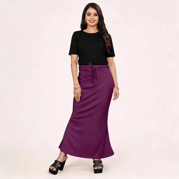 Purple_Lycra_Cotton_Drawstring_Flared_Maxi_Skirt_For_Women