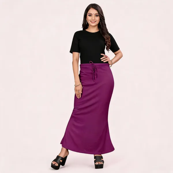 Purple_Lycra_Cotton_Drawstring_Maxi_Skirt_For_Women