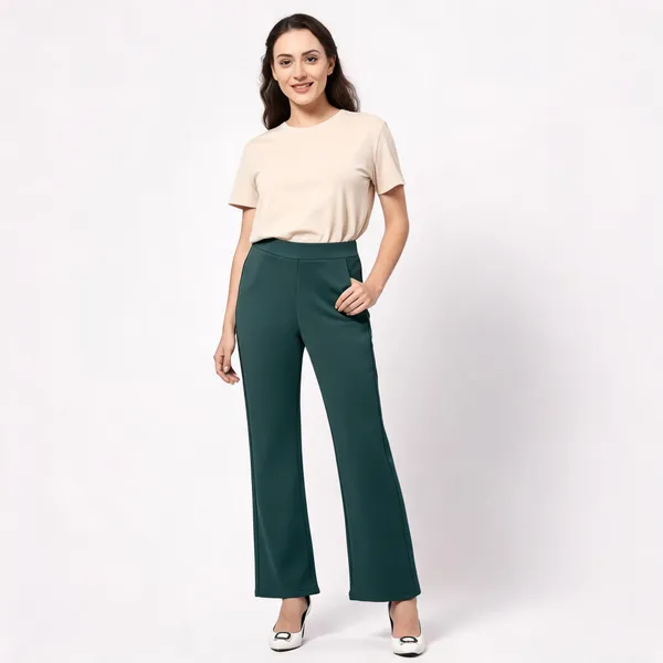 Green_Tencel_Relaxed_Ruffle_Co-Ord_Set_For_Women