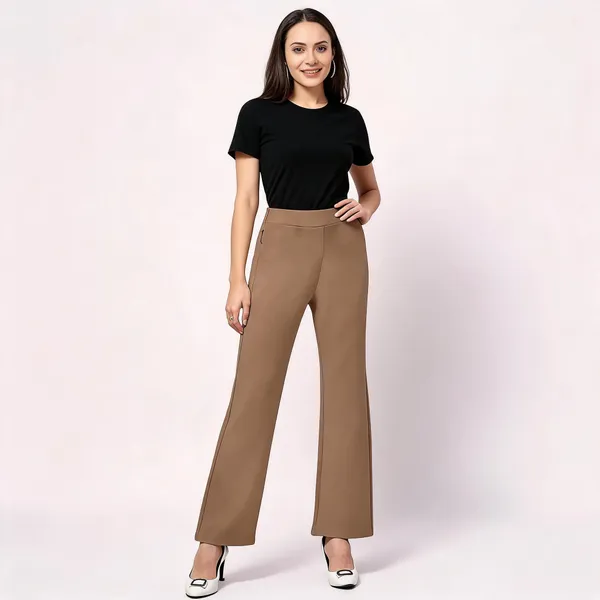 Brown_Tencel_Wide_Leg_Trousers_For_Women