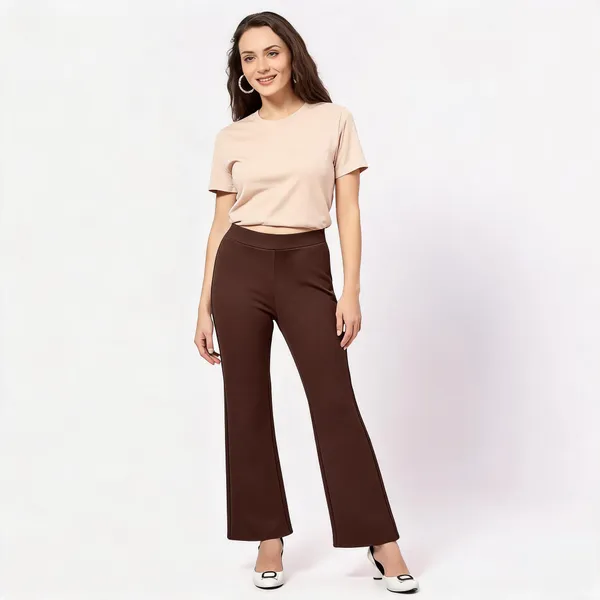 Brown_Tencel_Wide_Leg_Trousers_For_Women