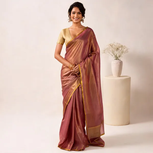 Brown_Handloom_Tissue_Traditional_Saree_For_Women