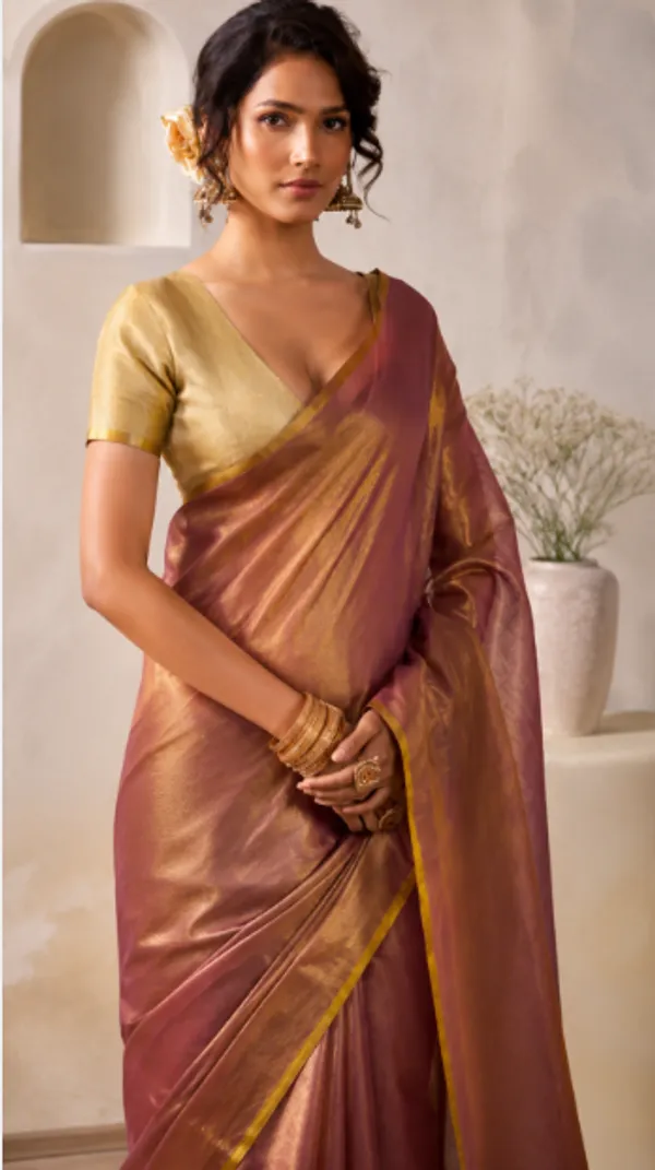 Brown_Handloom_Tissue_Traditional_Saree_For_Women