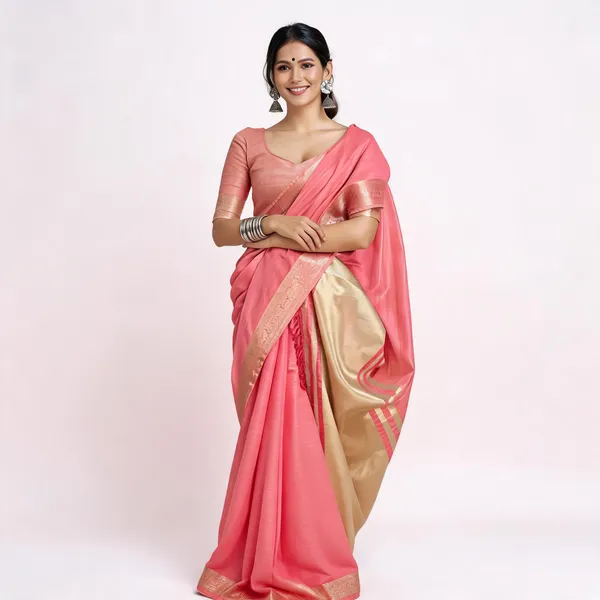 Coral_Khadi_Silk_Woven_Saree_For_Women