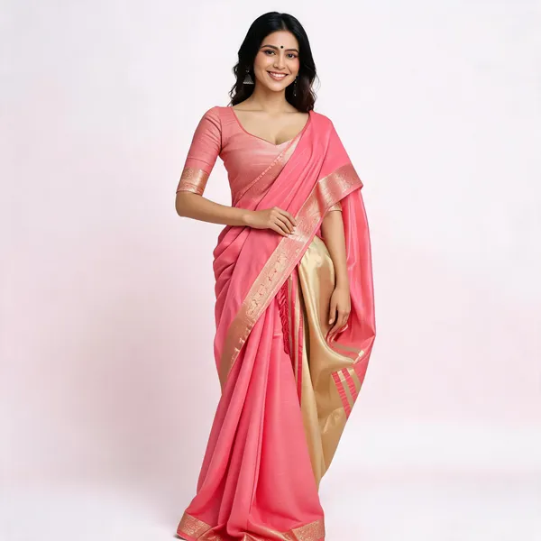 Coral_Khadi_Silk_Woven_Saree_For_Women