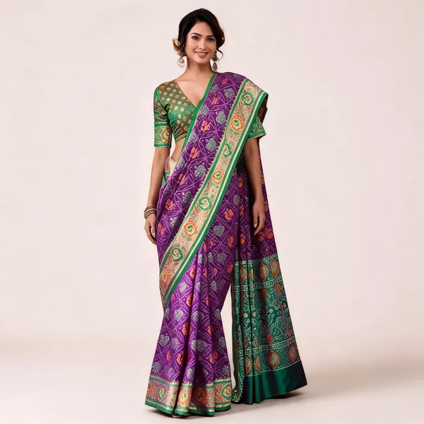 Purple_Patola_Silk_Saree_For_Women