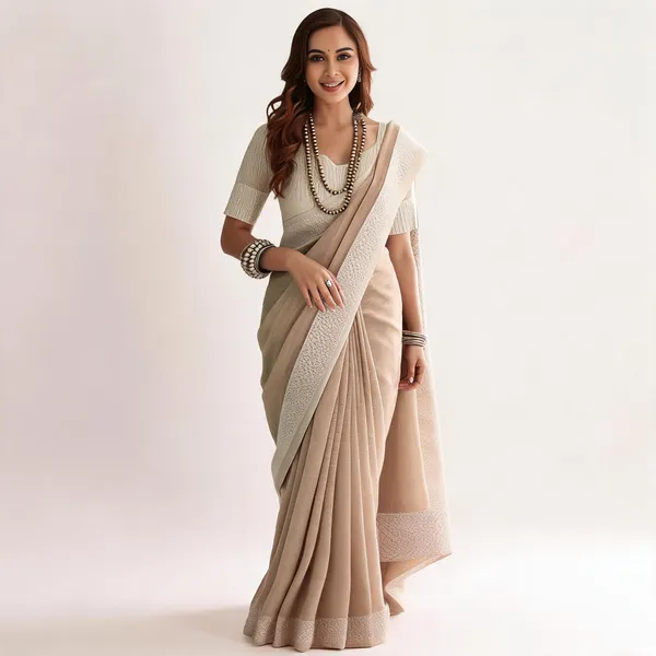 Beige_Linen_Silk_Woven_Saree_For_Women