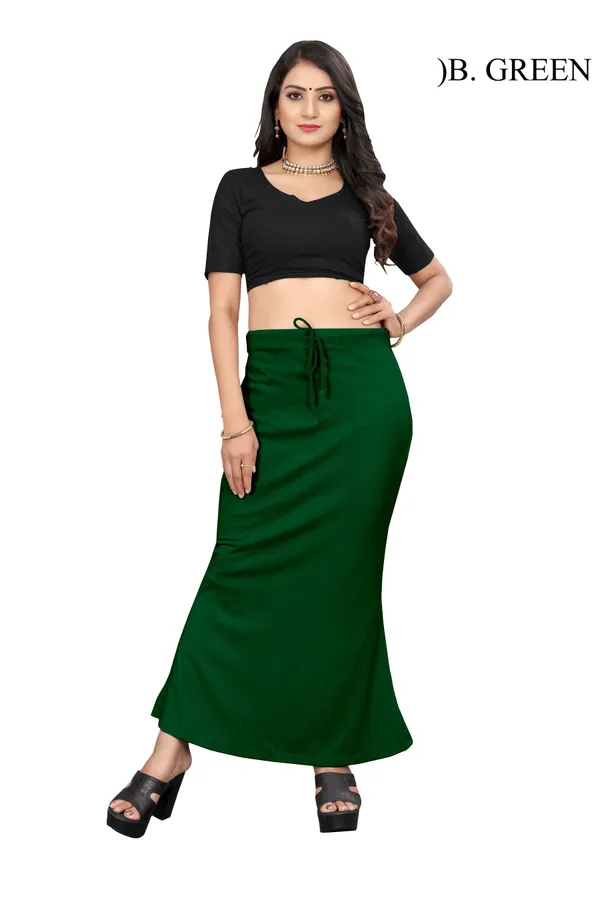 Green_Drawstring_Maxi_Skirt_for_Women
