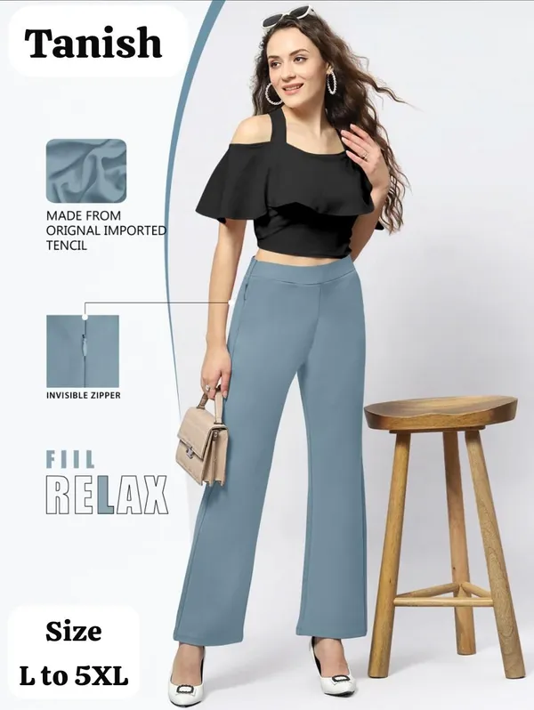 Blue_Tencel_Wide_Leg_Trousers_for_Women