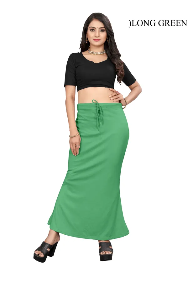 Green_Long_Flared_Skirt_for_Women