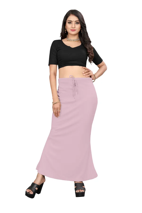 Pink_Drawstring_Maxi_Skirt_for_Women
