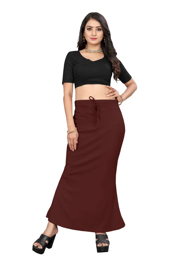 Maroon_Drawstring_Maxi_Skirt_for_Women