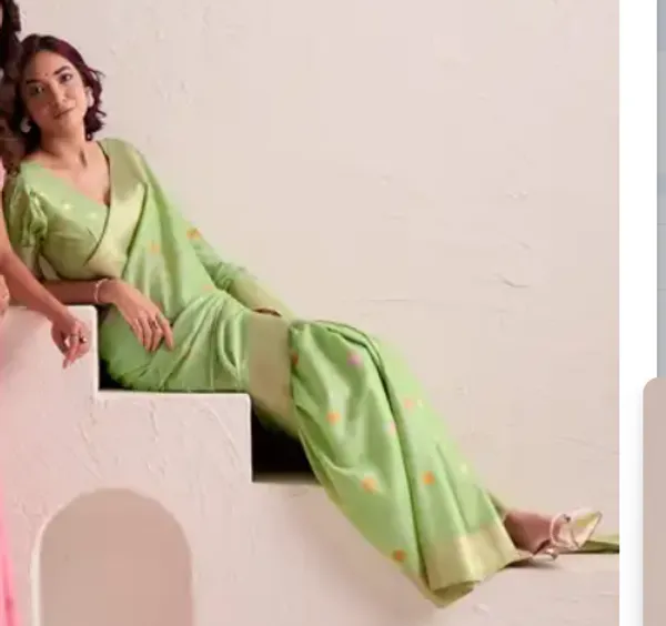 Green_Printed_Saree_For_Women