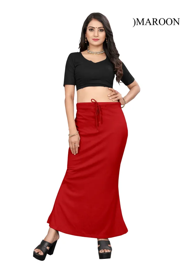 Red_Drawstring_Maxi_Skirt_for_Women