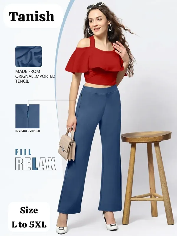 Red_Tencel_Cold_Shoulder_Co_Ord_Set_for_Women