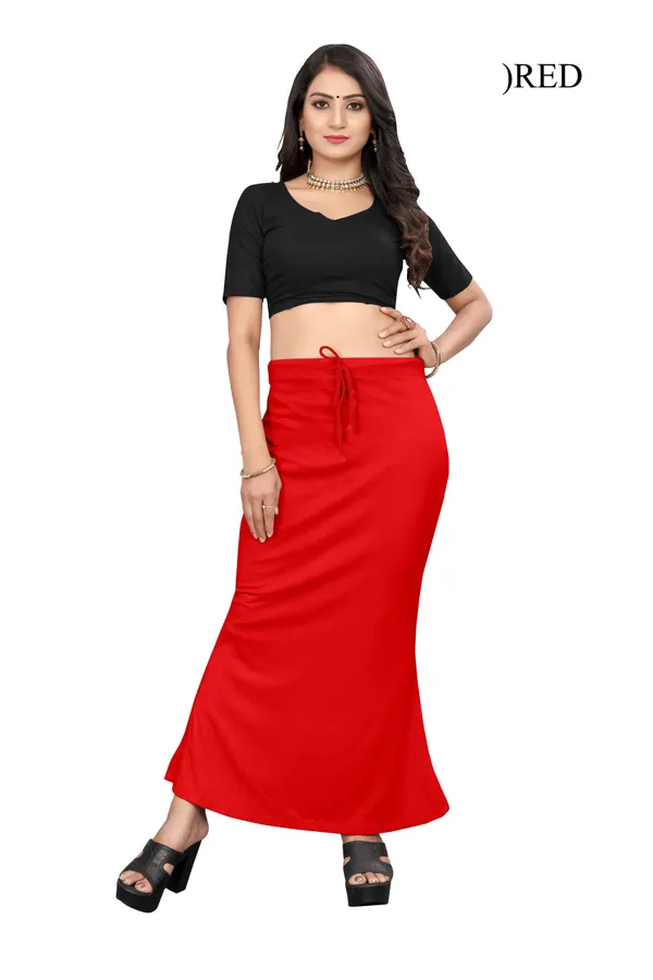 Red_Drawstring_Maxi_Skirt_for_Women
