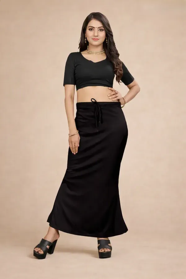 Black_Lycra_Cotton_Crop_Top_And_Maxi_Skirt_Set_For_Women