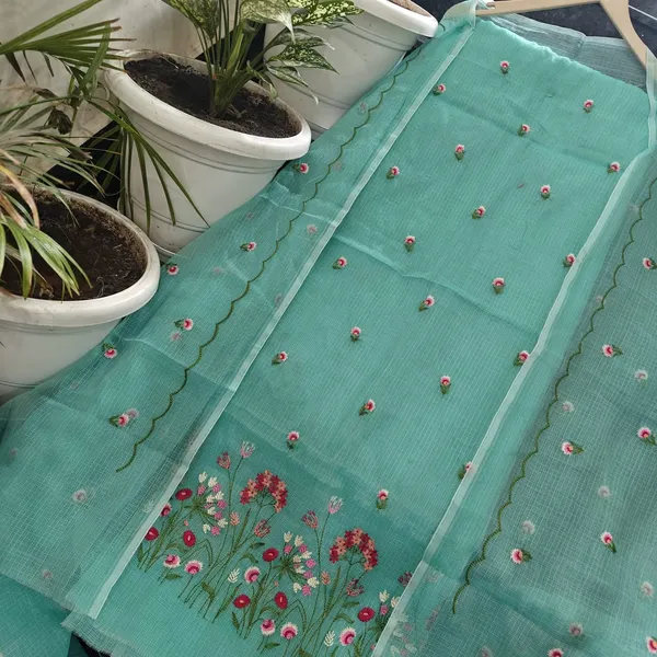 Turquoise_Sheer_Floral_Embroidered_Unstiched_Suit_Set_For_Women