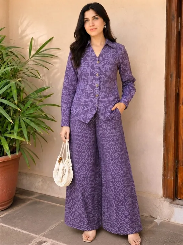 Purple_Printed_Co-Ord_Set_For_Women