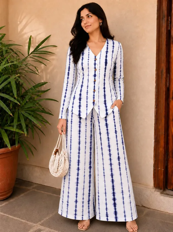 White_And_Blue_Printed_Co_-_Ord_Set_For_Women