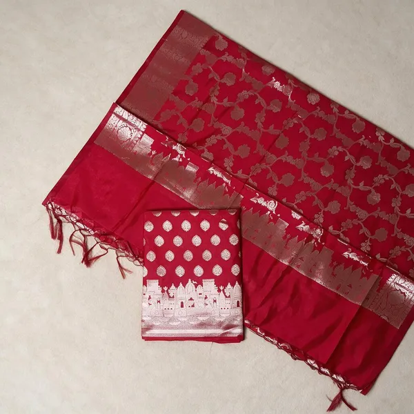 Red_Premium_Cotton_Saree_For_Women