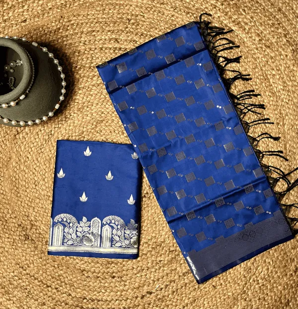 Blue_Premium_Cotton_Saree_For_Women