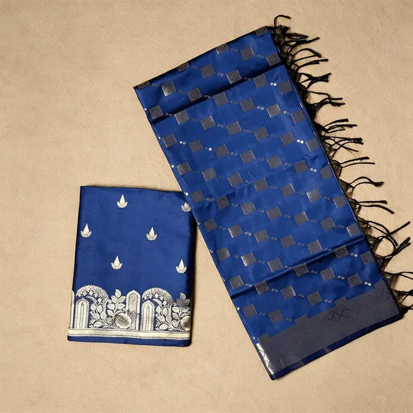 Blue_Premium_Cotton_Saree_For_Women