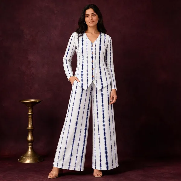 White_And_Blue_Printed_Co_-_Ord_Set_For_Women