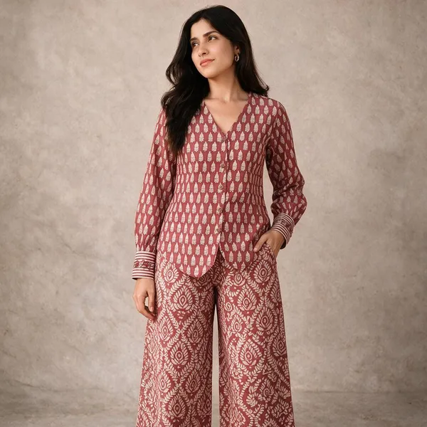 Maroon_Printed_Relaxed_Fit_Co_-_Ord_Set_For_Women