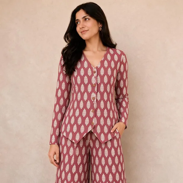 Maroon_Printed_Co-Ord_Set_For_Women
