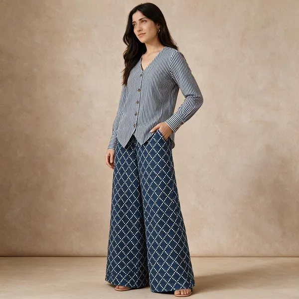 Blue_Striped_Printed_Co-Ord_Set_For_Women