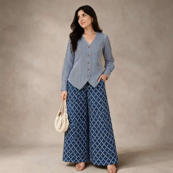 Blue_Striped_Printed_Co-Ord_Set_For_Women