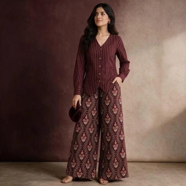 Maroon_Striped_Co_-_Ord_Set_For_Women