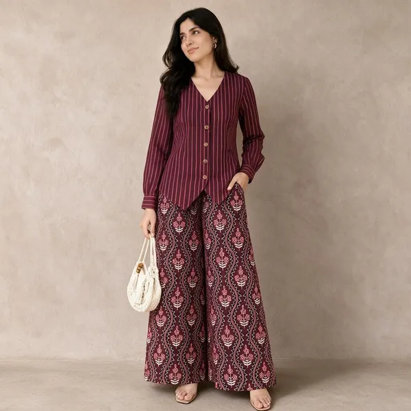 Maroon_Striped_Co_-_Ord_Set_For_Women
