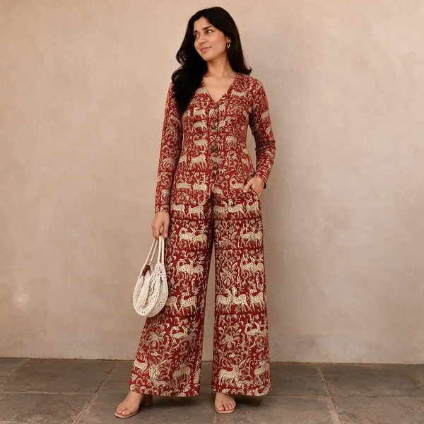 Red_Printed_Ethnic_Co-Ord_Set_For_Women