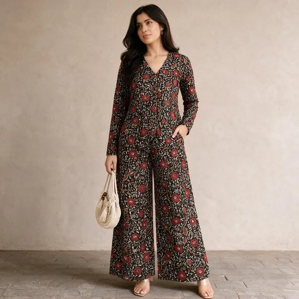 Black_Floral_Print_Wide_Leg_Co_-_Ord_Set_For_Women